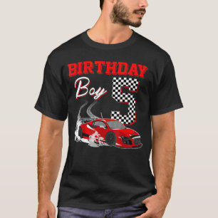 Race 5th Birthday Boy Party Racing 5 year old T-Shirt