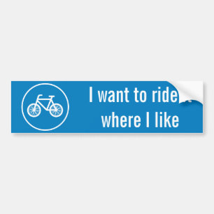 Race a bicycle bumper sticker