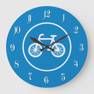 Race a bicycle large clock