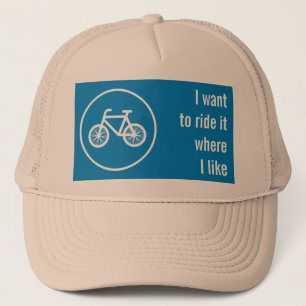 Race a bicycle trucker hat