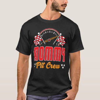 Race Birthday Party Matching Family Mommy Pit Crew T-Shirt