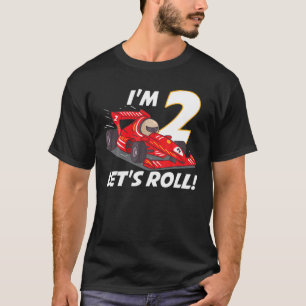 Race Car 2Nd Birthday Gift 2 Boy Toddler Racing Ca T-Shirt