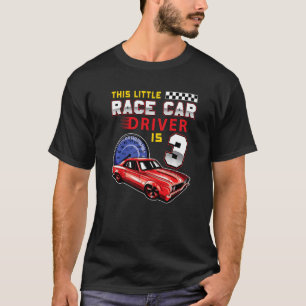 Race Car 3rd Birthday Toddler Boy Racing 3 Years O T-Shirt
