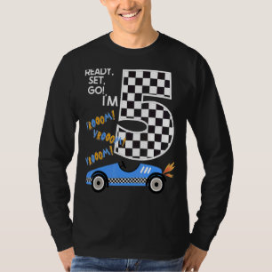 Race Car 5th Birthday Party Racing Car Driver 5 Bi T-Shirt