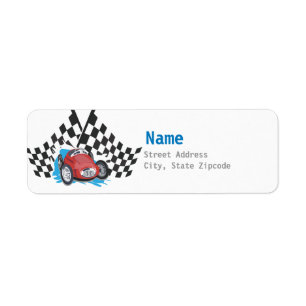 Race Car Address Label