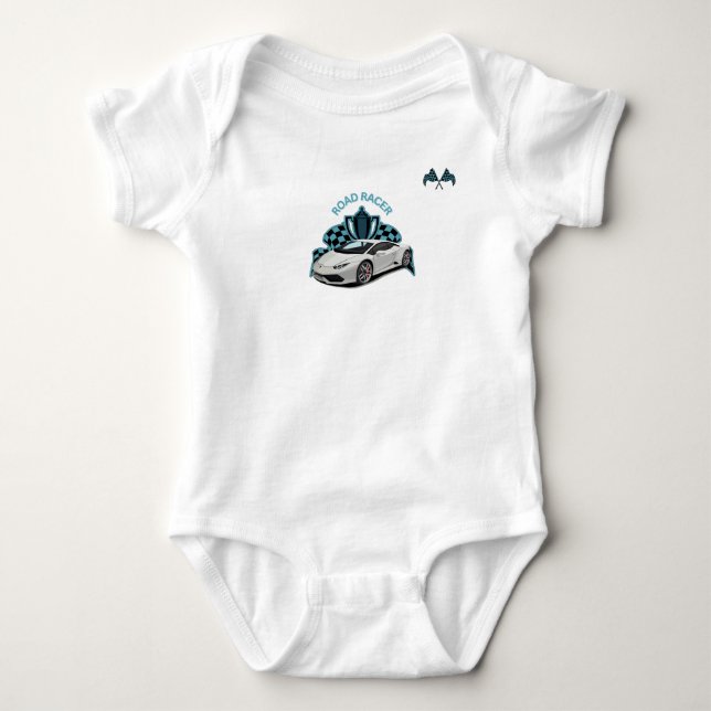 Race car  baby bodysuit (Front)