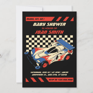 Race Car BABY SHOWER Invitation