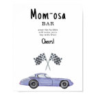 Race car baby shower Momosa bar