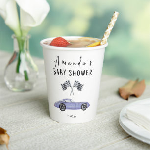 Race car Baby Shower Paper Cups
