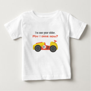 Race Car, Birthday Boy, Old enough to drive Baby T-Shirt