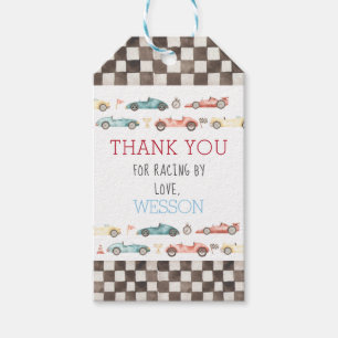 Race Car Birthday Favour Tags