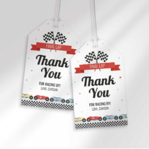 Race Car Birthday Favour Tags