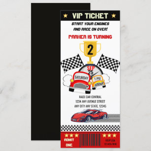 Race Car Birthday Invitation