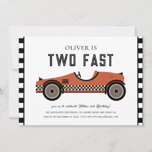 Race Car Birthday Invitation