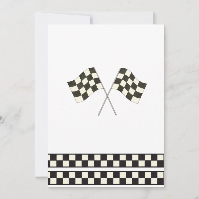 Race Car Birthday Invitation (Back)
