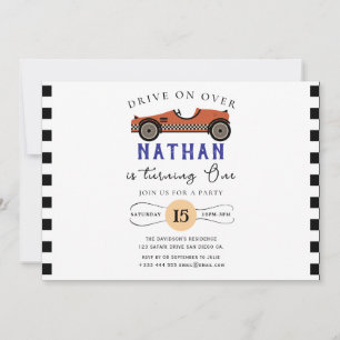 Race Car Birthday Invitation