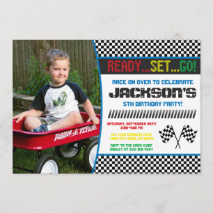 Race Car Birthday Invitation   Racing Invitation