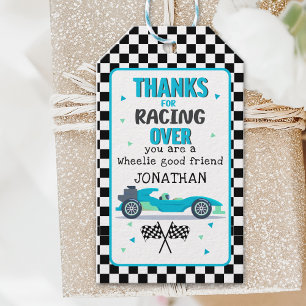 Race Car Birthday Party for Boys Gift Tags