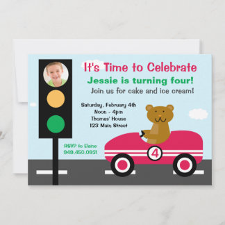 Race Car Birthday Party Invitation