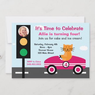 Race Car Birthday Party Invitation