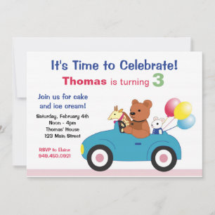 Race Car Birthday Party Invitation