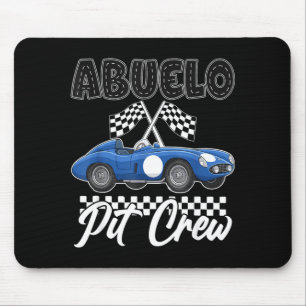 Race car birthday party racing family abuelo pit mouse mat