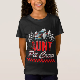 Race Car Birthday Party Racing Family Aunt Pit Cre T-Shirt