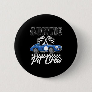 Race car birthday party racing family auntie pit 6 cm round badge