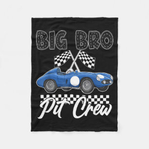Race car birthday party racing family big bro pit fleece blanket