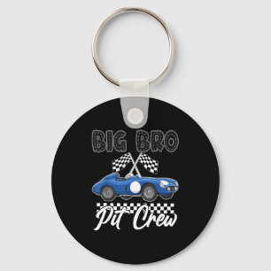 Race car birthday party racing family big bro pit key ring