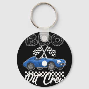 Race car birthday party racing family bro pit crew key ring