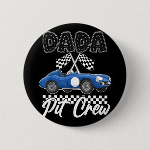 Race car birthday party racing family dada pit 6 cm round badge