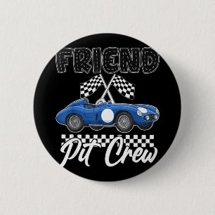 Race car birthday party racing family friend pit 6 cm round badge