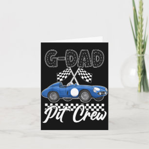 Race car birthday party racing family g dad pit card