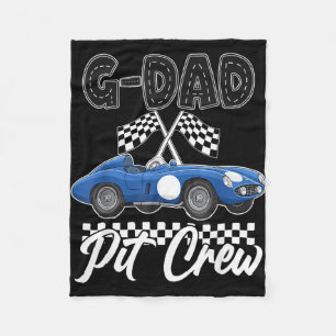Race car birthday party racing family g dad pit fleece blanket