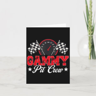 Race Car Birthday Party Racing Family Gammy Pit Cr Card