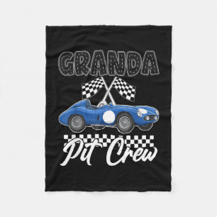 Race car birthday party racing family granda pit fleece blanket