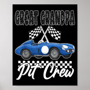 Race car birthday party racing family great poster