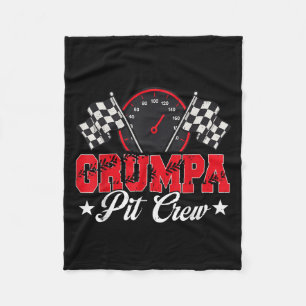Race Car Birthday Party Racing Family Grumpa Pit C Fleece Blanket