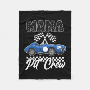 Race car birthday party racing family mama pit fleece blanket