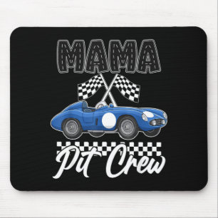 Race car birthday party racing family mama pit mouse mat