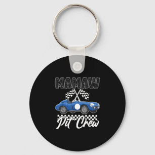 Race car birthday party racing family mamaw pit key ring