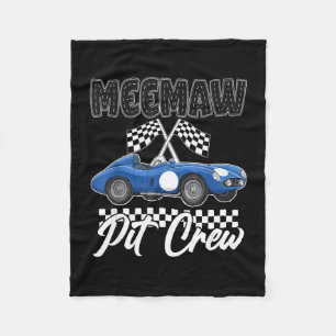 Race car birthday party racing family meemaw pit fleece blanket