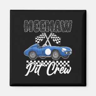 Race car birthday party racing family meemaw pit magnet