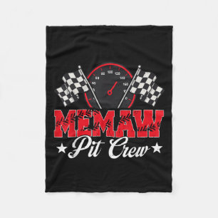 Race Car Birthday Party Racing Family Memaw Pit Cr Fleece Blanket
