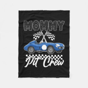 Race car birthday party racing family mummy pit fleece blanket