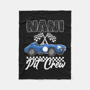 Race car birthday party racing family nani pit fleece blanket