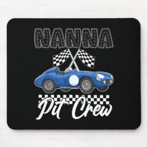 Race car birthday party racing family nanna pit mouse mat