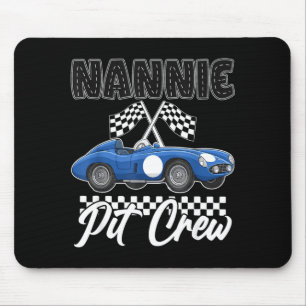 Race car birthday party racing family nannie pit mouse mat