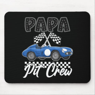 Race car birthday party racing family papa pit mouse mat